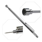 Telescoping Inspection Mirror with Pen Buckle, Tail with Needle, Magnetic，26 Inch Long Handle, Round Extendable Mirror on a Stick for Technicians Mechanics Contractors Checking Observation