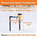 Backflow Preventer Pipe Insulation Cover (5°F) - Irrigation Sprinkler Valve Insulated Pouch - Water Well Pump Cover - Sturdy 5 Layers for Winter Freeze Protection, 10" W x 20" H, Beige