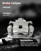 cciyu Rear Left Brake Caliper Assembly w/Bracket 19B2583 2003 2004 2005 2006 For Subaru For Baja,2000 2001 2002 2003 2004 For Subaru For Legacy,2000 2001 2002 2003 2004 For Subaru For Outback
