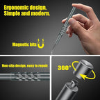 Kaisi Precision Torx Screwdriver Set 28 in 1,Mini Flathead and Phillips Torx T1-T20 Star Pentalobe CRV Small Screwdriver Set for Computer, Watches, Electronics, Eyeglasses Tools Repair Kit