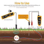F02 Underground Cable Locator, Wire Tracer with Earphone, Cable Tester for Dog Fence Cables Irrigation Control Wires