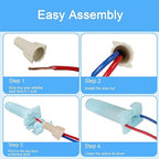 25 Pack Waterproof Direct Bury Wire Cable Splice Kit 22AWG-10AWG,Outdoor Seal Electrical Nuts Caps Cable Terminal Connector for Landscape Light, Irrigation Valves, Wet Location Installation