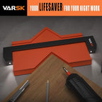 VARSK Contour Gauge Profile Tool with Light 5+10 Inch - Super Duplicator Shape and Outline Tool, Gifts for Men Dad Him, Cool Gadgets for Men DIY Handyman, Home Improvement Measuring Woodworking Tools