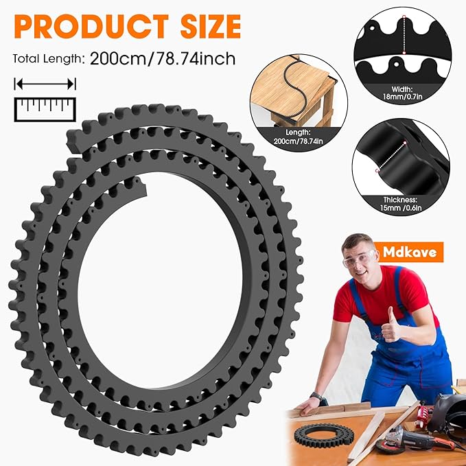 Flexible Router Edge Guide,Professional Router Templates for Woodworking Accessories,Flexible Curve Guide for Precise Thread Border, Curve and Arc Angle Positioning(Black 78INCH)