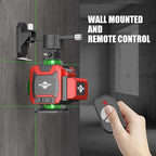 16 Lines Self-Leveling Laser Level with Tripod, 4x360°4D Green Cross Line Vertical & Horizontal Laser for Construction,Home Renovation,Remote Controller&Durable Case