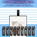 30Pcs Slatwall Utility Notch Hooks, Slat Wall Picture Display Hooks Hanger Panel Shelf Pegboard Slatwall Accessories for Photo Frame Painting Arts Hanging Home Office (Black)
