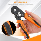 HARDELL+ Ferrule Crimping Tool, AWG 23-7 Wire Ferrule Kit with 1200PCS Terminals, Self-adjustable Ratchet, Square Ferrule Crimper Suitable for Wire Terminals, Cables End-sleeves