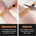 100 Pcs VIP Cloth Event Wristband, Disposable VIP Wristbands for Events, Colored VIP Wristbands Events,for Lightweight Concert,Club Entrance Wrist Strap Party Wristband Event (Color : Orange Gold)