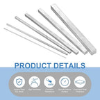uxcell 5 Pcs Square Steel Key Stock, 7/16" x 7/16" x 12" Cold-Drawn 45# Steel Bars Precision Key Stock for Gearbox Coupling, Silver Tone
