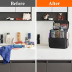 Lifewit Mesh Shower Caddy Bag Portable College Dorm Room Essentials Caddy Tote Basket for Bathroom, Gym, Travel, Camping Quick Dry Hanging Shower Organizer Toiletry Bag for Women Wen, Large, Black