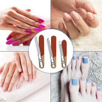 Stainless Steel Nail File (3 Pack) for Natural Nails, Metal Nail Files with Sharp Pointed Tip Fingernail File Sheath Case Double Sided Reusable Flat File Manicure Tool Home Salon Travel Use Men Women
