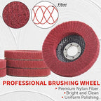 10Pcs 320 Grit Scour Flap Disc 4 1/2 Inch Angle Grinder Attachment General Purpose Wire Brush Polishing Wheel Rust Paint Remover Scratch Prep Sanding Disc