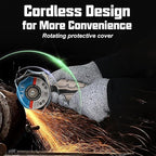 Cordless Brush Angle Grinder Kit, 19500rpm Mini Electric Angle Grinding Tool with 2pcs 16.8V 2000mAh Batteries and 5-Cutting Discs, Grinder Handheld Cutter for Metal Wood