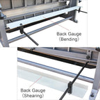 KAKA INDUSTRIAL Heavy Duty Sheet Metal Brake,52 inch 3-in-1 Shear and Slip Roll Combo | 16-Gauge Capacity Industrial Bending Machine with Segment Fingers and Back Gauge for Metal Fabrication