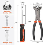 VALUEMAX 3Pcs Nail Puller and Staple Remover Tool, Include 7" End Cutting Pliers, 8" Bendable and Straight V Tip Staple Puller, Upholstery Tools for Cutting Wires, Removing Nails and Staples