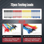 104PCS Automotive Circuit Test Leads Kit Electrical Breakout Leads Automotive Kit Multimeter Test Leads Kit with Alligator Clips,Banana Plug Test Lead,Oscilloscope Probe