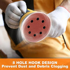 150 PCS 5 Inch Sanding Discs, Premium Orbital Sander Pads in 9 Different Grits - 40 80 120 180 240 320 400 600 800 Grit Hook and Loop Sandpaper for Random Orbital Sander