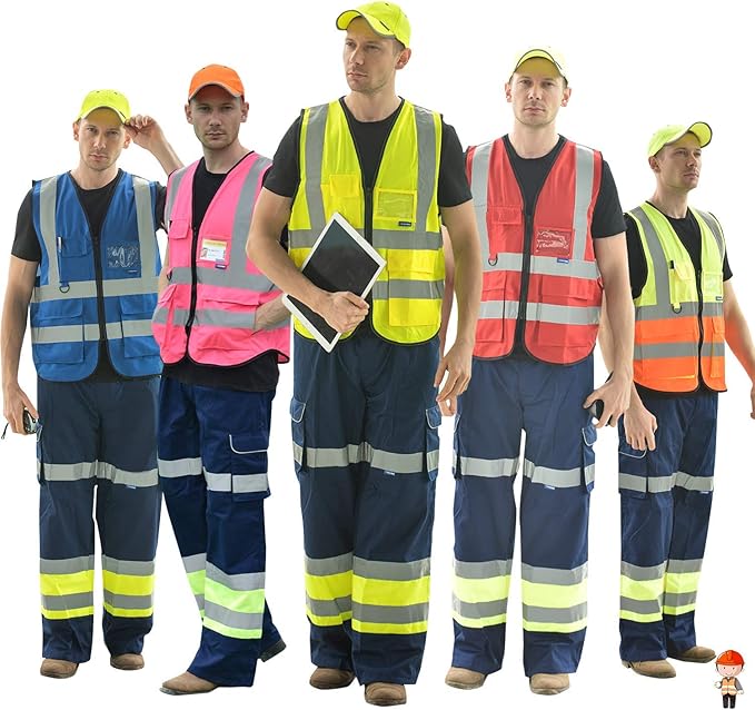 A-SAFETY Pink Safety Vests for Women,Working Safety Vest with Reflective Strips,XXL