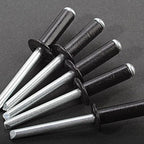 Linkup 370pcs pack 2.4mm x 12mm Black pop blind Rivets, 2.4mm x 12mm Black pop rivets,Aluminum Body Steel Mandrel Rivets (Black),Dome Head aluminum rivets