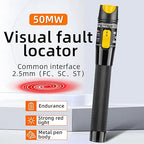Fiber Optic Cable Troubleshoot Kit - Visual Fault Locator & 2pcs Fiber Cleaners Pens & 1pc FC to LC Adapter & 1pc LC, SC, ST, FC Coupler & 3 Short Patch Cords (Mode Number: VFL-50)