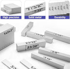 Setup Blocks Woodworking,15 Pcs Setup Height Gauge Set with Laser-Engraved Markings, Precision Woodworking Measuring Tools for Router and Table Saw, All Aluminum
