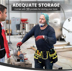 Tool Belt Bag Utility Belt Adjustable Pockets Tool Belts Detachable Work Pouch Bag Heavy Waist Apron Versatile Pouch for Electrician