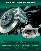 SCITOO Front Left Brake Caliper With Bracket 18B4845 Compatible For Jeep Liberty 2002-2007