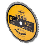 12-Inch 80-Tooth Miter/Table Saw Blades TCT Fine-Finish Professional Woodworking Saw Blade for Miter Saws and Table Saws with 1-Inch Arbor