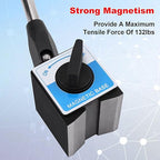 FITNATE Metal Magnetic Base,Magnetic Base Flexible and Strong Magnetic Stand for 3/8 inches Digital Dial Test Indicator Gauge 132lbs Max Pull