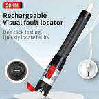 Rechargeable Visual Fault Locator 50KM VFL Fiber Optic Tester Suitable for SC/FC/ST 2.5mm Interface LC 1.25mm Interface Belt 1 FC-LC Single Mode 9/125um Adapter of Fiber Optic Network Cable Test Pen