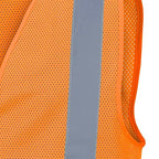 Pioneer Hi Vis Mesh Safety Vest - For Traffic & Public Workers - Cool & Lightweight - Class 2 - Reflective Tape - Orange