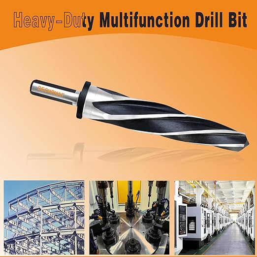 1-1/2" Reamer Drill Bit for Metal, M2 HSS Taper Reamer for Steel, Alloy, Wood, Plastic to Align, Enlarge Holes – 5-Spiral Flutes,1/2"Non-Slip Shank, 38mm Car Reamer, Bridge Construction Reamer.