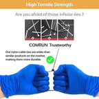 5000pcs 10Inch Black Cable Tie,Nylon Zip Ties,Industrial Grade,50 Pounds Tensile Strength,UV Resistant,Heavy Duty,for Home,Garden Trellis,Office,Garage and Workshop