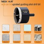 2-1/8 Inch Diamond Hole-Saw Bits with Pilot Drill Bit-2pc 2-1/8" Diamond Tipped Tile Hole Saws with Guiding Bit Accurate Drilling for Porcelain Tile Ceramic Pottery Granite Stone Glass Bottles 55mm.
