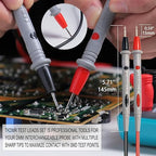 TKDMR 19Pcs Electrical Multimeter Test Leads Set with Alligator Clips Test Hook Test Probes Lead Professional,5 Colors Jumper Wires Kit 1000V 10A CAT.II