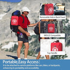 Comprehensive First Aid Kit -Labeled Compartments for Trauma & Emergencies, Compact Emergency Kits for Car, Boats, Camping, Hurricanes and Outdoor Emergencies Survival -265 Piece