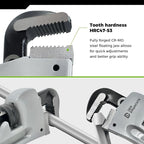 3-Piece Heavy Duty Aluminum Straight Pipe Wrench Set, 10", 14", 18", Adjustable Plumbing Wrench Set, Drop Forged, Exceed GGG standard