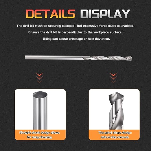 Drill Bit, 1.5mm Cutting Diameter, 4241 HSS 118° Cutting Angle Uncoated Bright Versatile Jobber Bits - (Applications: for Drilling Plastic Wood Soft Metal), 5-Pieces