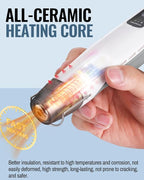 WORKPRO 7.2V Mini Cordless Heat Gun, 680℉ Hot Air Gun with Reflector Nozzle, 3 Temp Settings - Cool Air, 302℉(150℃)/680℉(360℃), Fully Ceramic Heating Core for Craft Embossing