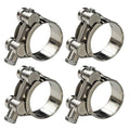 AKIHISA T-Bolt Hose Clamps,304 Stainless Steel Heavy Duty Adjustable Tube Clamps (17-19mm 4pack)