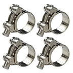 AKIHISA 4 Pack 36-39mm ID Range T-Bolt Hose Clamp,304 Stainless Steel Adjustable Heavy Duty Pipe Strap Clamps(1.41-1.53 Inch)