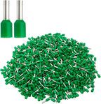XHF 1000 PCS AWG 22/0.5mm² Wire Ferrules Insulated Copper Crimp Connectors, Crimp Pin Cord End Terminals Green
