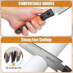 Japanese Hand Saw, 6-Inch Double-Edge Pull Saw, SK5 Flexible Blade,11/17 TPI Blade with Soft Grip Handle for Hardwood & Softwood Woodworking.
