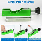 Spark Plug Gap Tool, Spark Plug Gapping Tool with 32 Blade Steel Feeler Gauge, Universal Spark Plug Gap Tool for Most 10mm 12mm 14mm 16mm Spark Plugs (Green)
