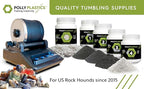 Polly Plastics Rock Tumbler Grit and Polish Refill Media Kit | 4-Steps Supplies for Tumbling and Polishing Stones | Professionals Adults and Kids | Polish 20lbs of Rocks (Bulk Stage 1 Refill)