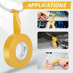 Avery Dennison Electrical Tape, 10 Rolls General Use PVC Electric Tape, UL/CSA Listed ¾ in x 66 ft Insulating Vinyl Tape for Electrical, Repairs, Automotive and Equipment, EE-100, Yellow