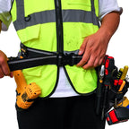 MELOTOUGH Quick Release Work Belt 1.5 Inch Web Work Tool Belt with Heavy Duty Metal Buckle for Tool Pouch, Construction, Electrical (Grey)