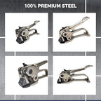 IDL Packaging S-246 Deluxe Pusher Tensioner for 3/8" to 3/4" Steel Strapping - Perfect for Both Round and Flat Packages - Heavy-Duty Steel Strapping Tool with Long Service Life