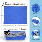 Backpacking Ultralight Quick Dry Microfiber Soft Fast Drying Hand and Face Towel Wash Cloth Camping Yoga Hiking Active Lifestyle Small (Blue, Medium)