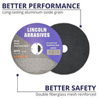 400 Pc 6" x 1/16" x 7/8" Cut-Off Wheels Lincoln Abrasives Metal & Stainless Steel